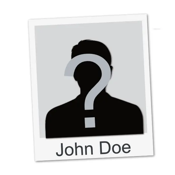 Foto de expediente John Doe — sospechoso, Casos sin Resolver, misterio interactivo en espanol, Hekaan